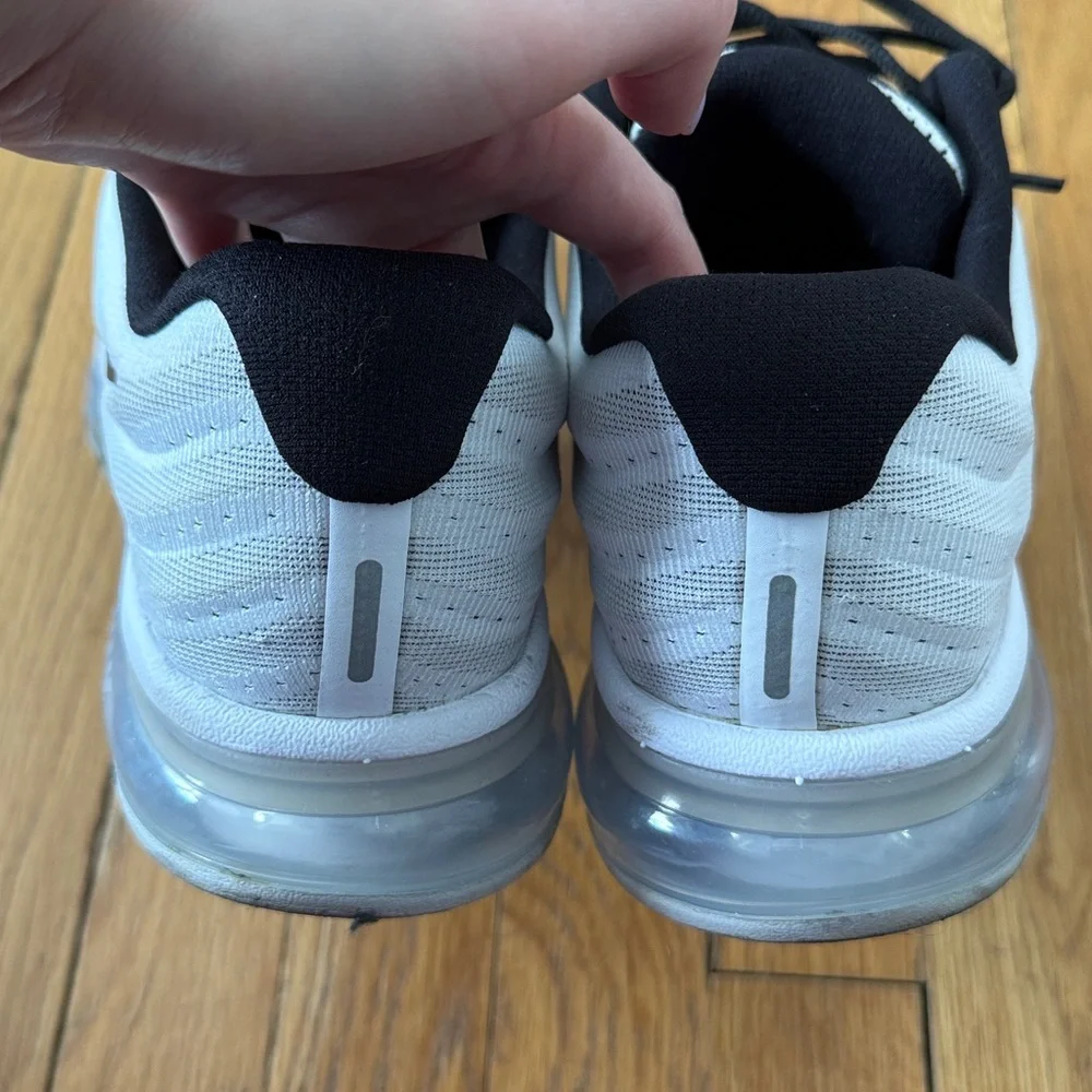 Nike White Pure Platinum Black Air Max Sneakers - Picture 10 of 12